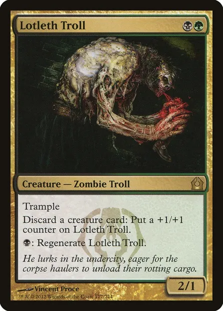 Lotleth Troll, Magic card RTR 177 — Return to Ravnica set