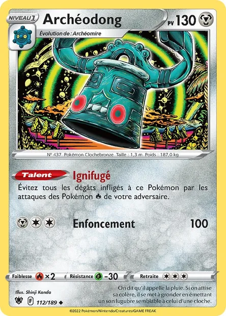 Archéodong, carte Pokémon ASR 112 — extension Astres Radieux
