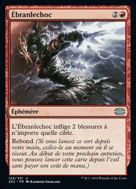 Ébranlechoc, carte Magic 2X2 125 — extension Double Masters 2022