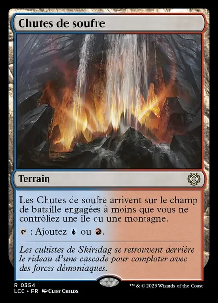 Chutes de soufre, carte Magic LCC 354 — extension The Lost Caverns of Ixalan Commander