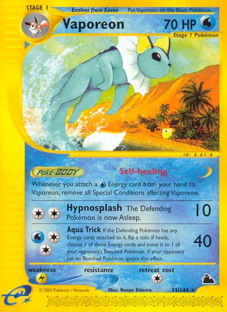 Aquali, carte Pokémon SK 33 — extension Skyridge