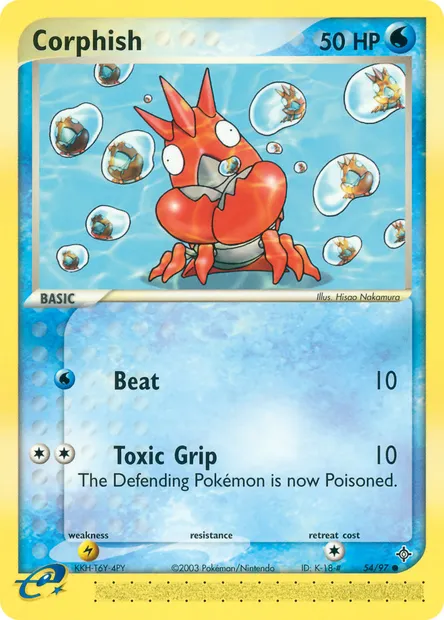 Corphish, Pokémon card DR 54 — Dragon set