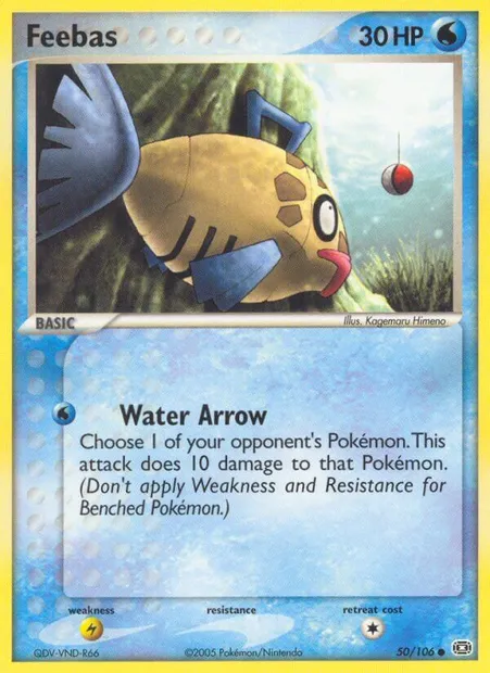 Feebas, Pokémon card EM 50 — Emerald set
