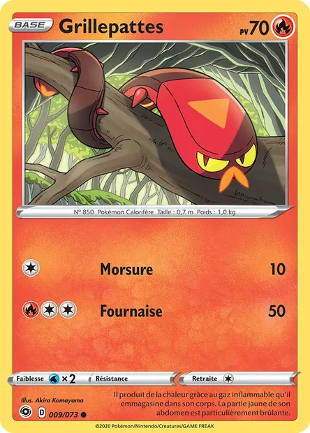 Grillepattes, carte Pokémon CPA 9 — extension La Voie du Maître