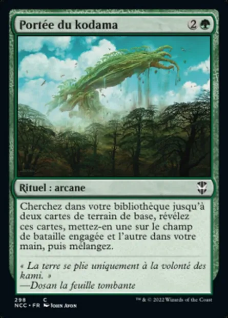 Portée du kodama, carte Magic NCC 298 — extension New Capenna Commander
