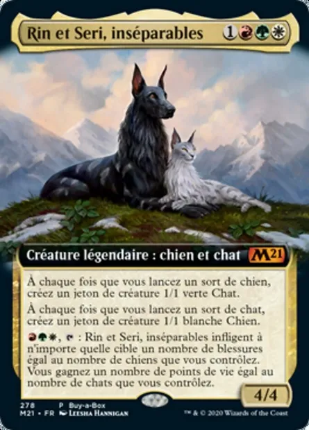 Rin et Seri, inséparables, carte Magic M21 278 — extension Core Set 2021