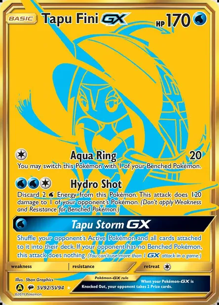 Tokopisco-GX, carte Pokémon SMA SV92 — extension Destinées Occultes Coffre Étincelant