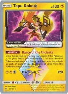 Tapu Koko ◇ Prism Star, Pokémon card WCD19 051 — World Championship Decks 2019 set
