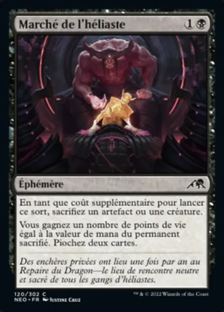 Marché de l'héliaste, carte Magic NEO 120 — extension Kamigawa: La Dynastie Néon