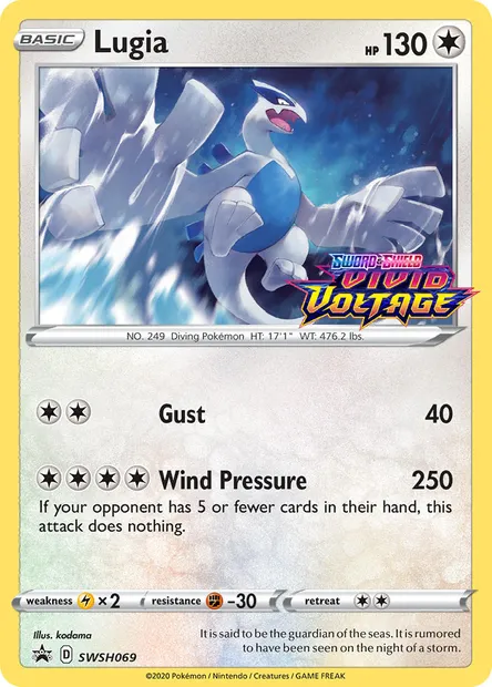 Lugia, Pokémon card SWSH 069 — SWSH Black Star Promos set