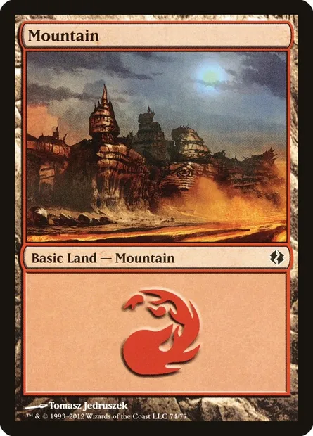 Montagne, carte Magic DDI 74 — extension Duel Decks: Venser vs. Koth