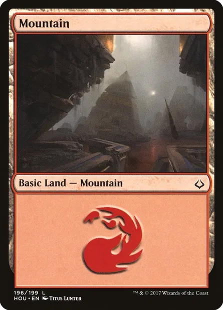 Mountain, Magic card HOU 196 — Hour of Devastation set