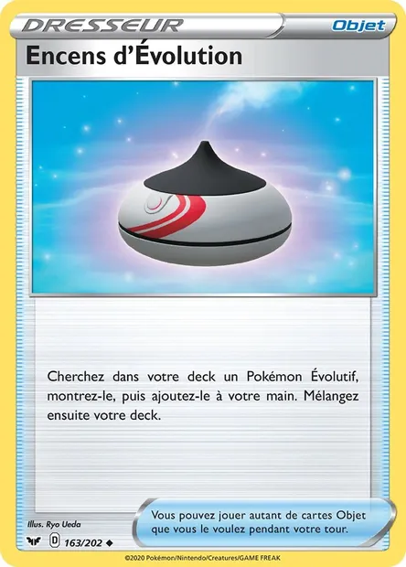 Encens d'Évolution, carte Pokémon SSH 163 — extension Épée et Bouclier