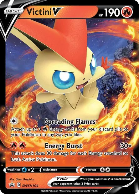 Victini V, Pokémon card SWSH 104 — SWSH Black Star Promos set