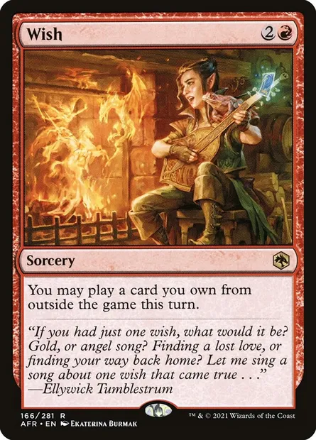 Wish, Magic card AFR 166 — Adventures in the Forgotten Realms set