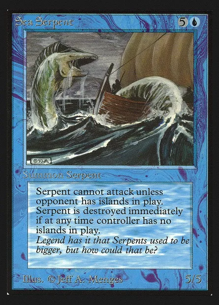 Sea Serpent, Magic card CED 77 — Collectors' Edition set