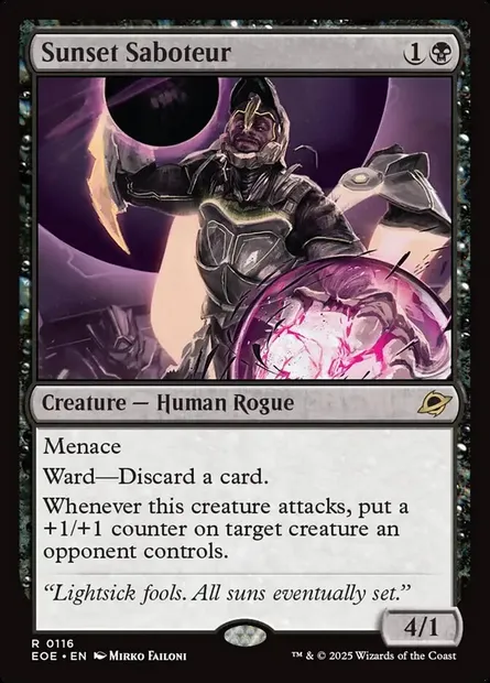 Sunset Saboteur, Magic card EOE 116 — Edge of Eternities set