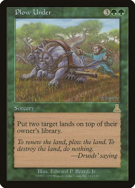 Plow Under, Magic card UDS 117 — Urza's Destiny set
