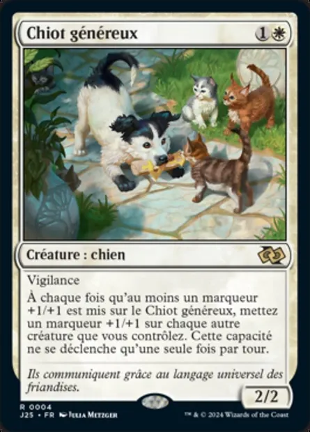 Chiot généreux, carte Magic J25 4 — extension Foundations Jumpstart