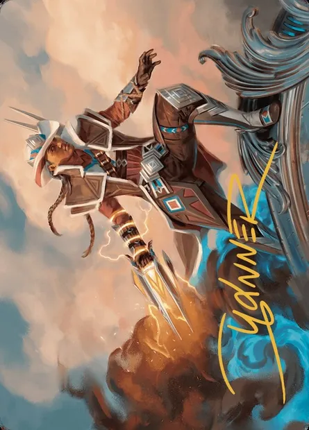 Annie Flash, the Veteran // Annie Flash, the Veteran, carte Magic AOTJ 17 — extension Outlaws of Thunder Junction Art Series
