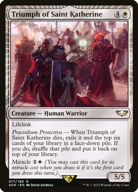 Triumph of Saint Katherine, Magic card 40K 17 — Warhammer 40,000 Commander set