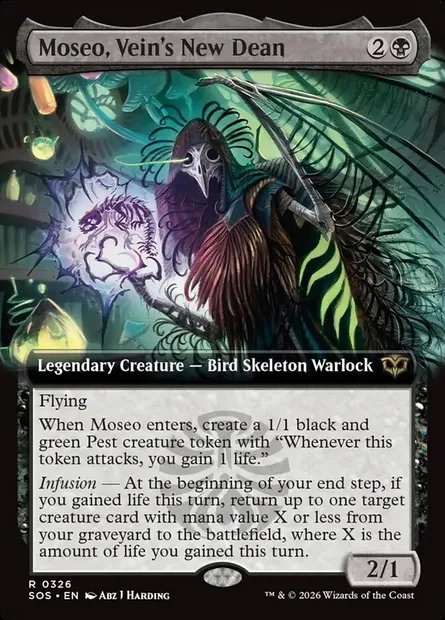 Moseo, Vein's New Dean, Magic card SOS 326 — Secrets of Strixhaven set