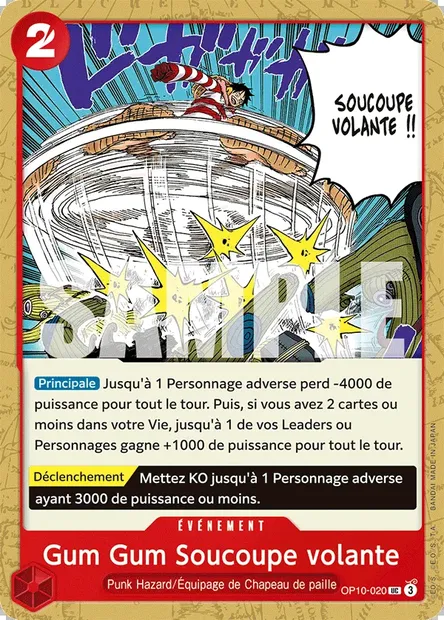 Gum Gum Soucoupe volante, carte One Piece OP10-020 — extension SANG ROYAL