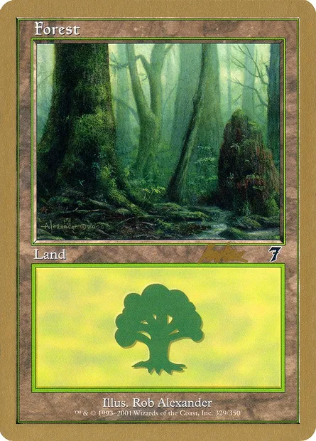 Forest, Magic card WC02 bk329 — World Championship Decks 2002 set