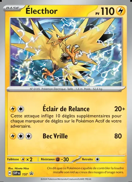 Électhor, carte Pokémon PR-SV 157 — extension SVP Black Star Promos