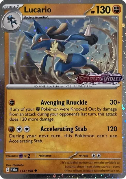 Lucario, carte Pokémon TDX 114-4 — extension Theme Deck & Blisters Exclusives