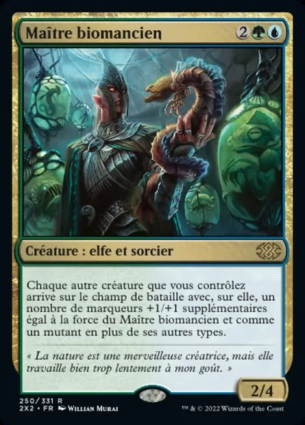 Maître biomancien, carte Magic 2X2 250 — extension Double Masters 2022