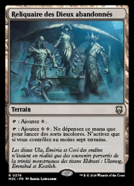 Reliquaire des Dieux abandonnés, carte Magic M3C 376 — extension Modern Horizons 3 Commander