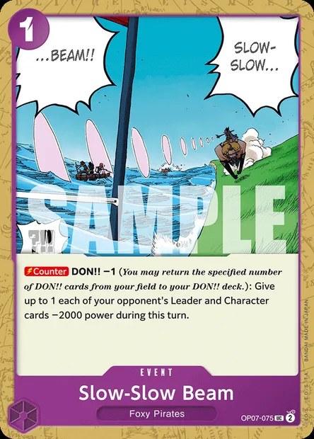 Slow-Slow Beam, carte One Piece OP07-075 — extension 500 YEARS IN THE FUTURE