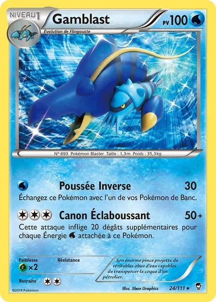 Gamblast, carte Pokémon FFI 24 — extension Poings Furieux