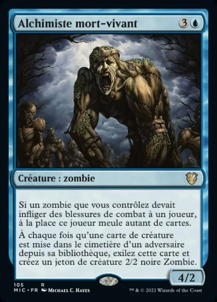 Alchimiste mort-vivant, carte Magic MIC 105 — extension Midnight Hunt Commander
