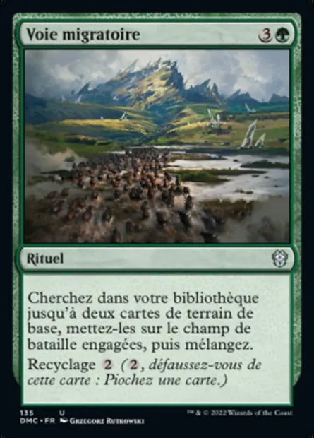 Voie migratoire, carte Magic DMC 135 — extension Dominaria United Commander