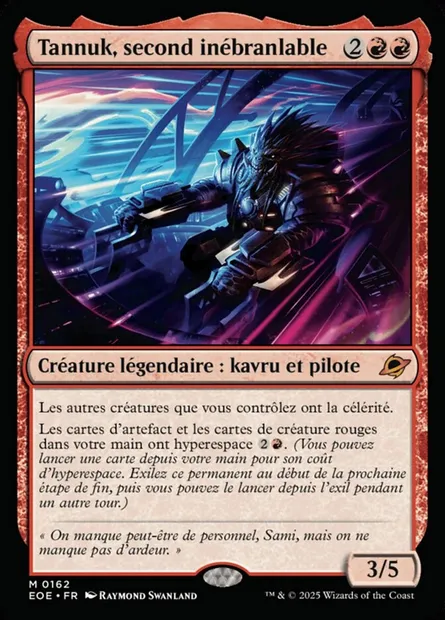 Tannuk, second inébranlable, carte Magic EOE 162 — extension Edge of Eternities