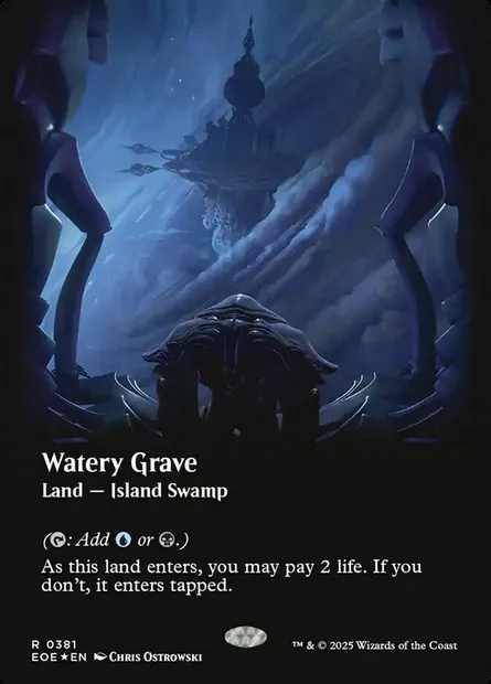 Tombe aquatique, carte Magic EOE 381 — extension Edge of Eternities