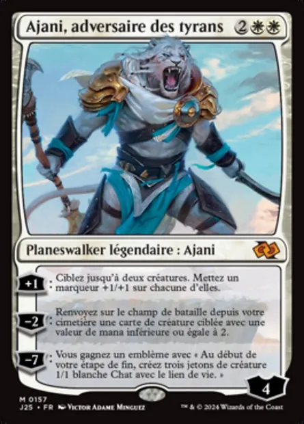 Ajani, adversaire des tyrans, carte Magic J25 157 — extension Foundations Jumpstart