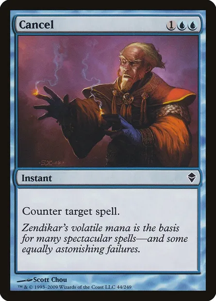 Cancel, Magic card ZEN 44 — Zendikar set