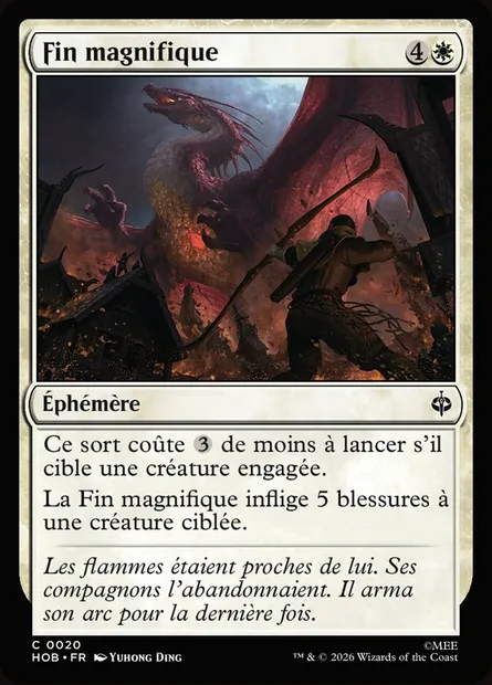 Fin magnifique, carte Magic HOB 20 — extension The Hobbit