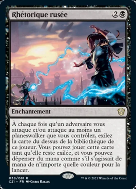 Rhétorique rusée, carte Magic C21 38 — extension Commander 2021