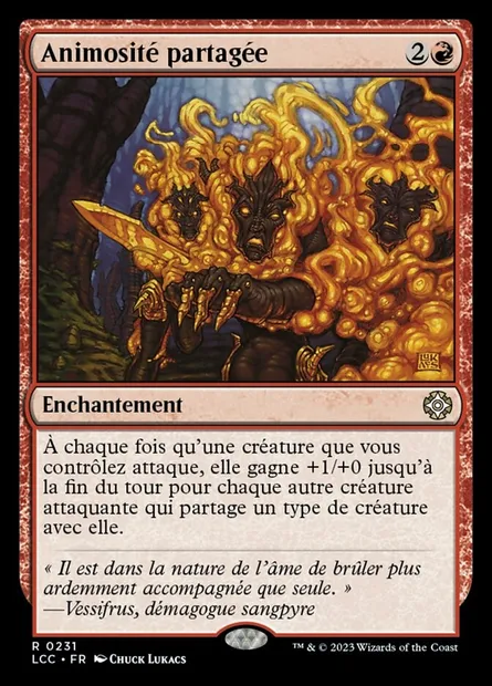 Animosité partagée, carte Magic LCC 231 — extension The Lost Caverns of Ixalan Commander