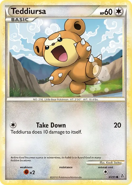 Teddiursa, Pokémon card UL 65 — Unleashed set