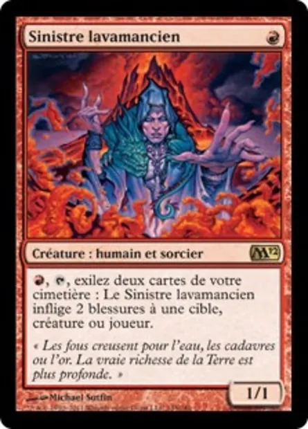 Sinistre lavamancien, carte Magic M12 145 — extension Magic 2012