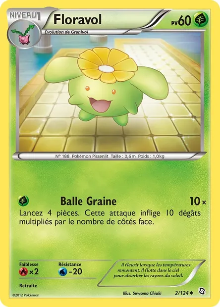Floravol, carte Pokémon DRX 2 — extension Dragons Éxaltés