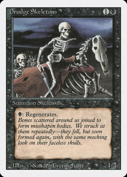 Squelettes serviles, carte Magic 3ED 107 — extension Revised Edition