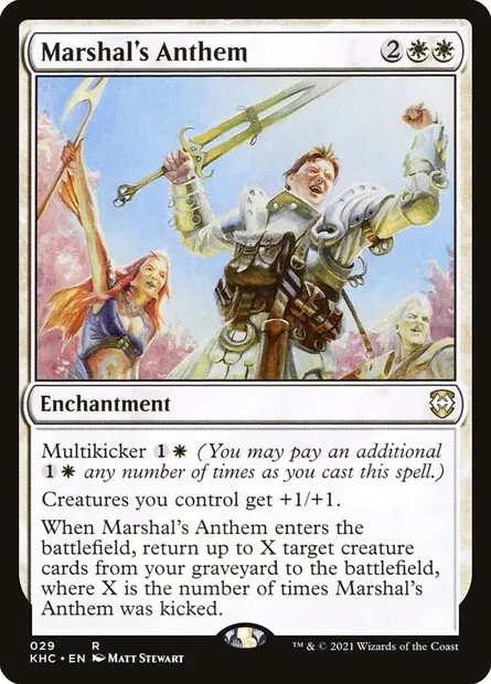 Marshal's Anthem, Magic card KHC 29 — Kaldheim Commander set