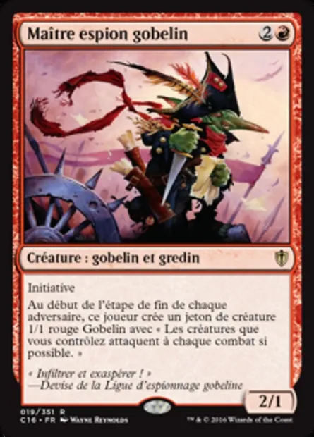 Maître espion gobelin, carte Magic C16 19 — extension Commander 2016