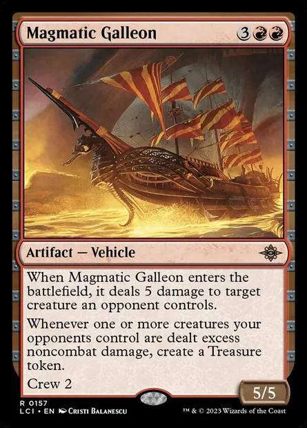 Magmatic Galleon, Magic card LCI 157 — The Lost Caverns of Ixalan set